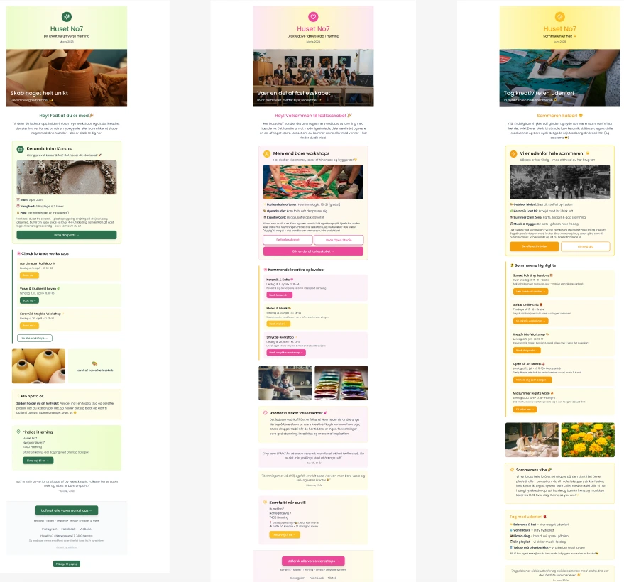 Screenshot af mockup til nyhedsbreve