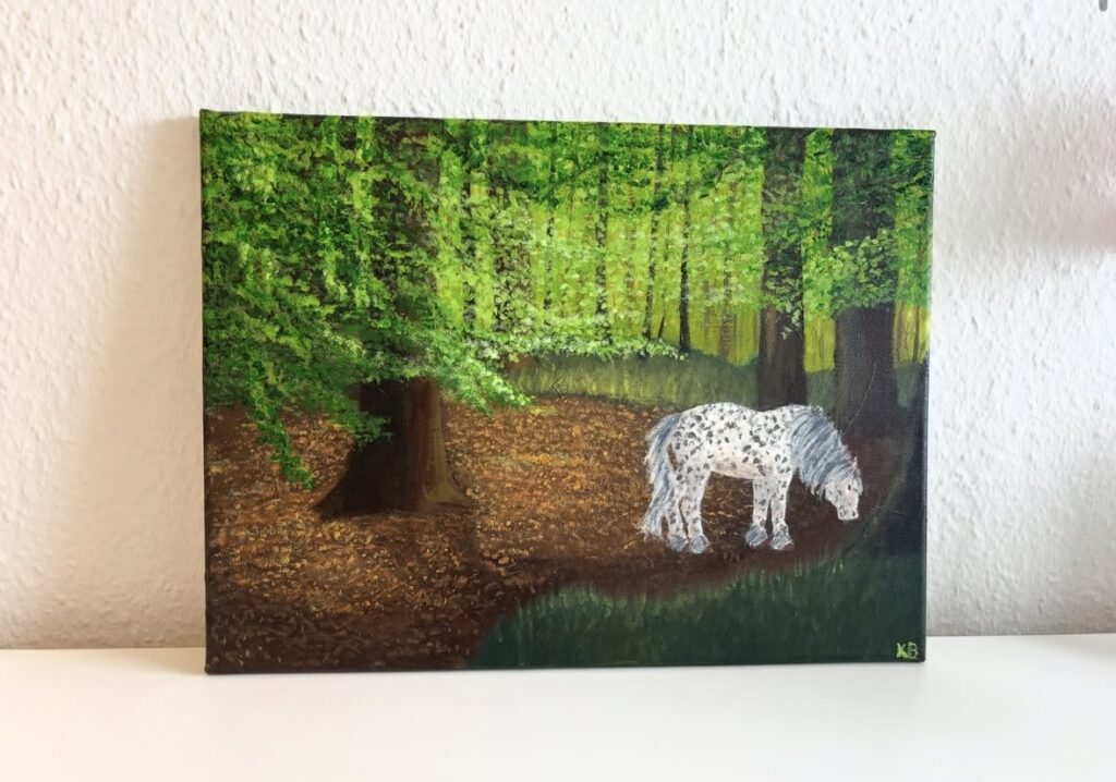 Værk af natur med hest
